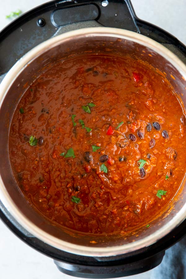 pumpkin chili in an instant pot