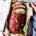 sliced turkey meatloaf on tray