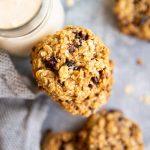 close up photo of healthy oatmeal breakfast cookies