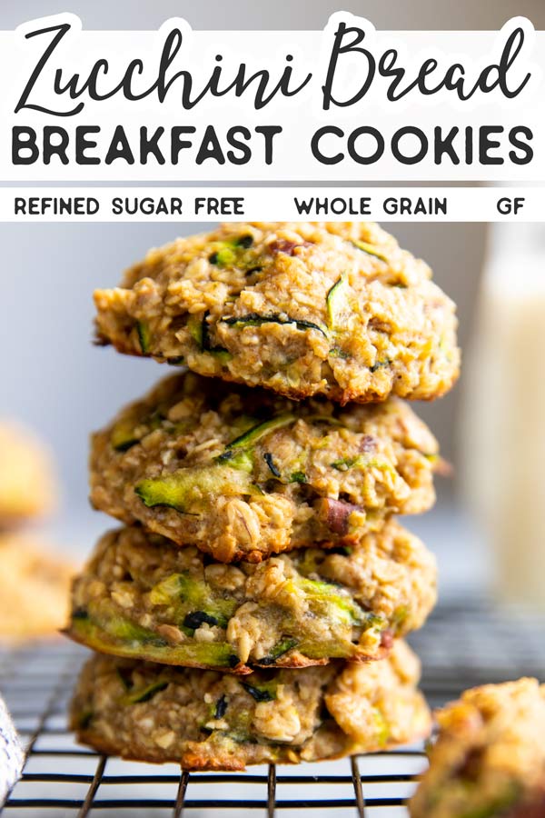 Zucchini Oatmeal Breakfast Cookies Pin 1