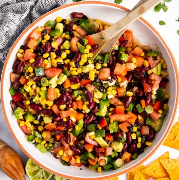 Black Bean and Corn Salad - Vegan, GF [Recipe with Video]