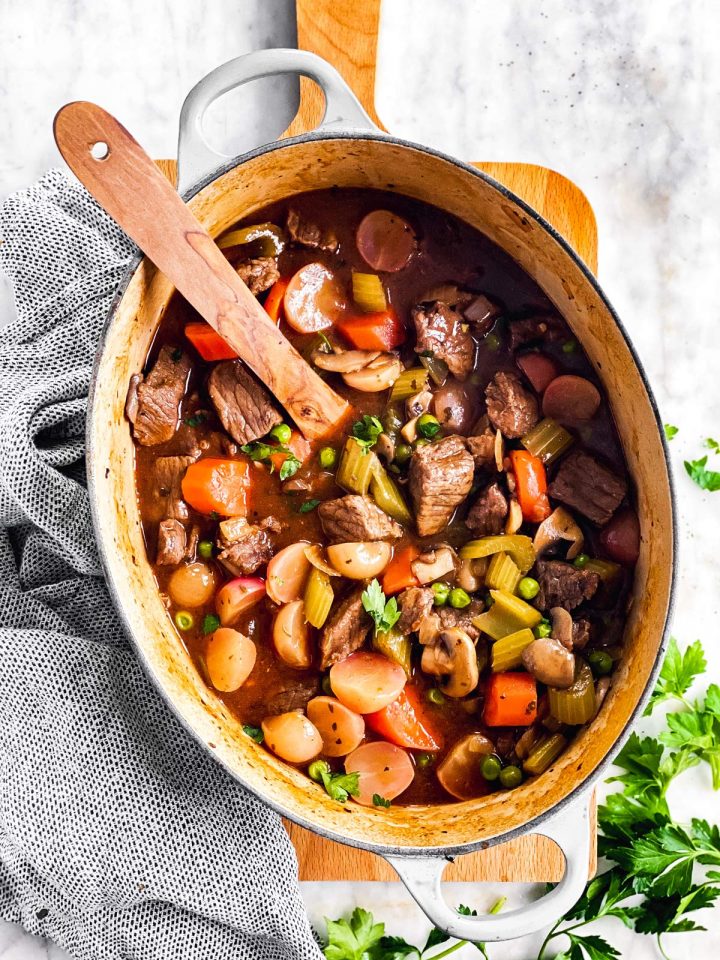 Keto Beef Stew (Slow Cooker or Oven) Recipe THM S, Keto, Low Carb
