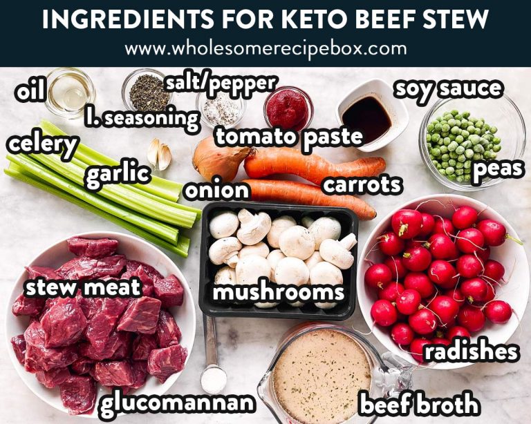 Keto Beef Stew (Slow Cooker or Oven) Recipe THM S, Keto, Low Carb